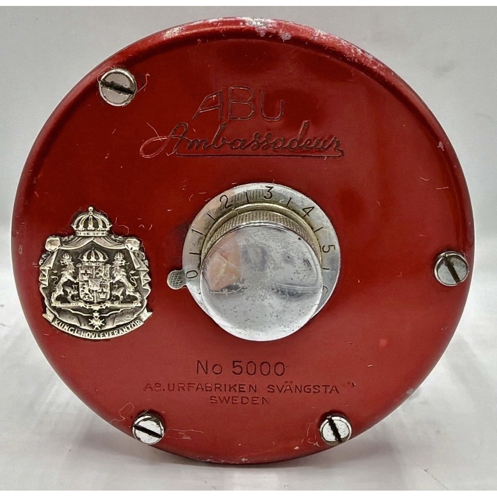 Vintage Abu Garcia Ambassadeur 5000 Baitcast Reel 280213 Sweden w/Whit Bakelite